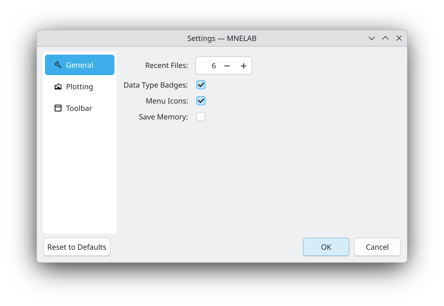 General settings